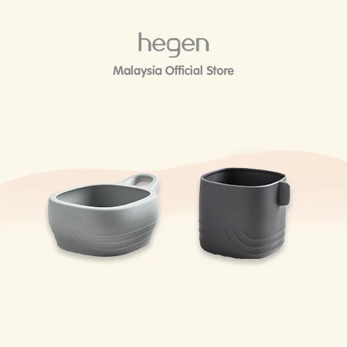 Hegen PCTO 450ml lifestyle bottle PPSU slate grey with silicone boot loop leak proof water bottle