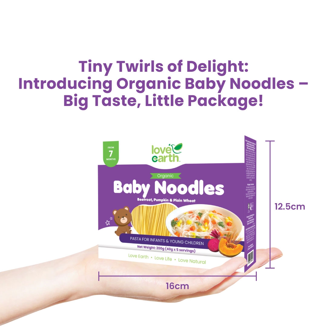 Twin Pack Organic Baby Noodles Beetroot, Pumpkin Plain Wheat