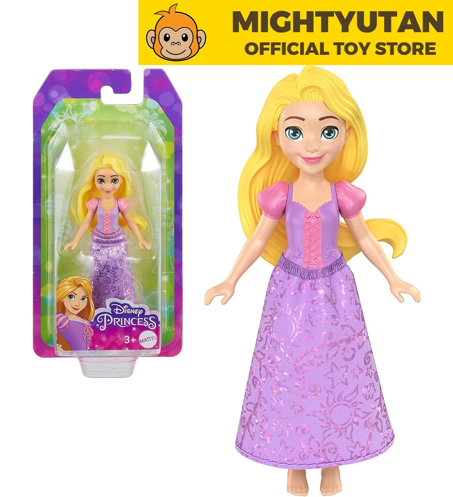 Disney Princess Rapunzel Small Doll Mighty Utan Official Toy