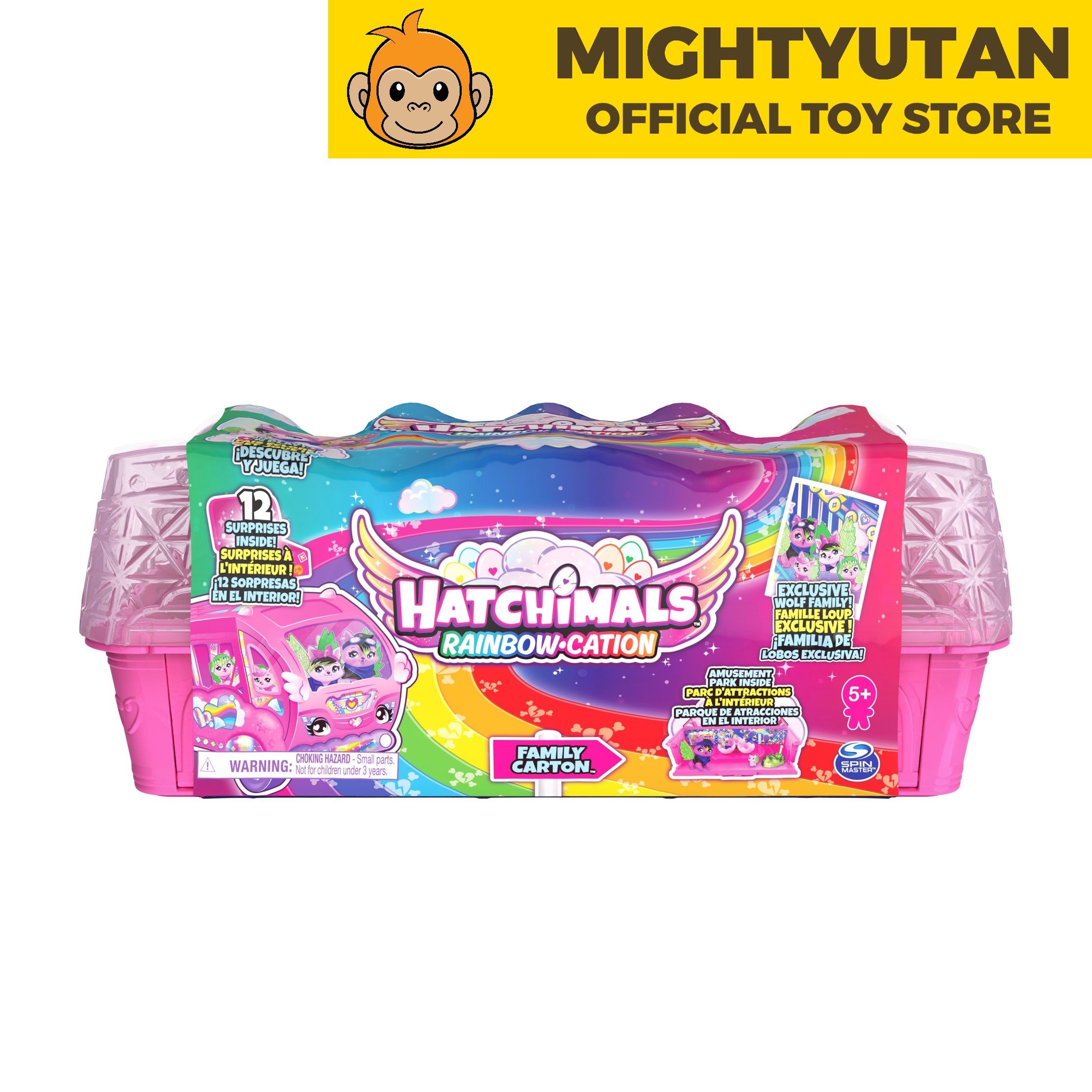 Hatchimals CollEGGtibles Rainbow-cation Wolf Family Playset