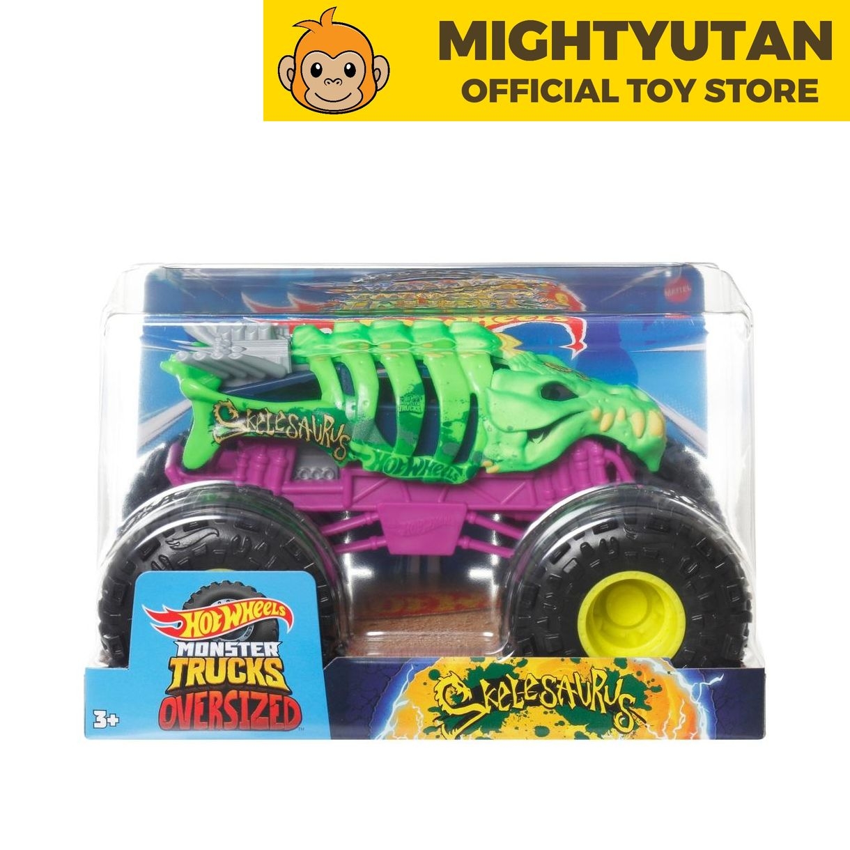 Hot Wheels Monster Trucks Oversized 1:24 Diecast Skelesaurus