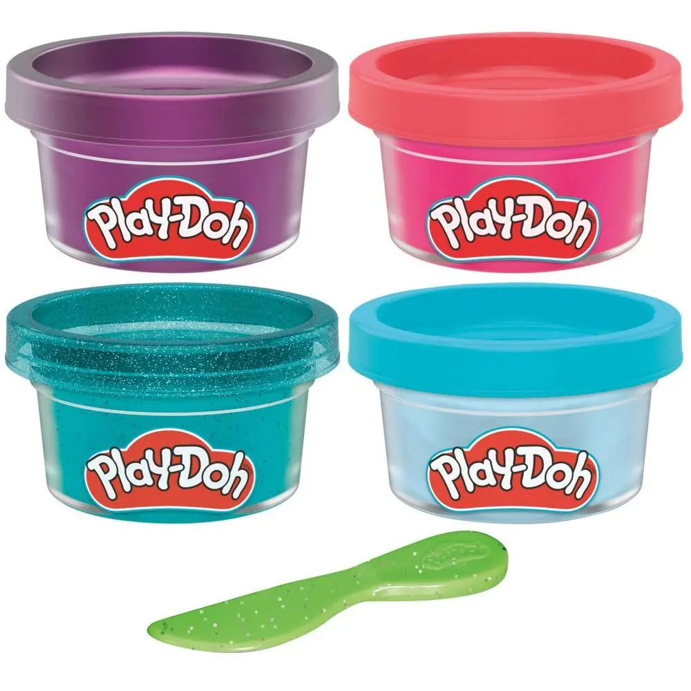 Play-Doh Dino Mini Color 4-Pack of Modeling Compound with Glitter and Metallic Colors, 1-Ounce Cans, Non-Toxic | Mighty Utan Malaysia Official Toy Store (LEGO, Hot Wheels, Blokees)