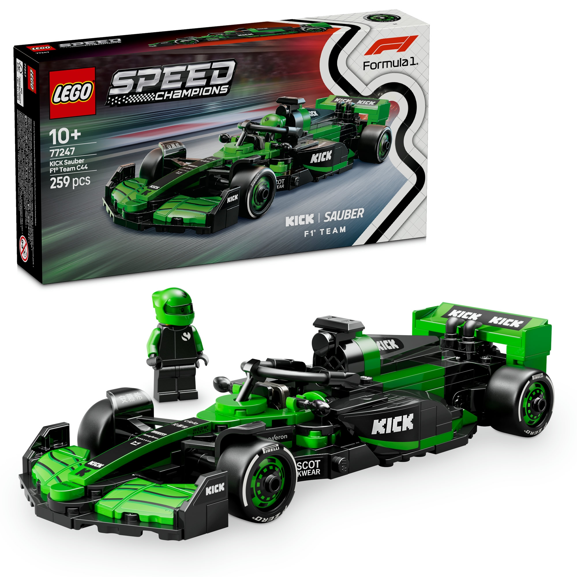 LEGO® Speed Champions KICK Sauber F1® Team C44 Race Car Toy