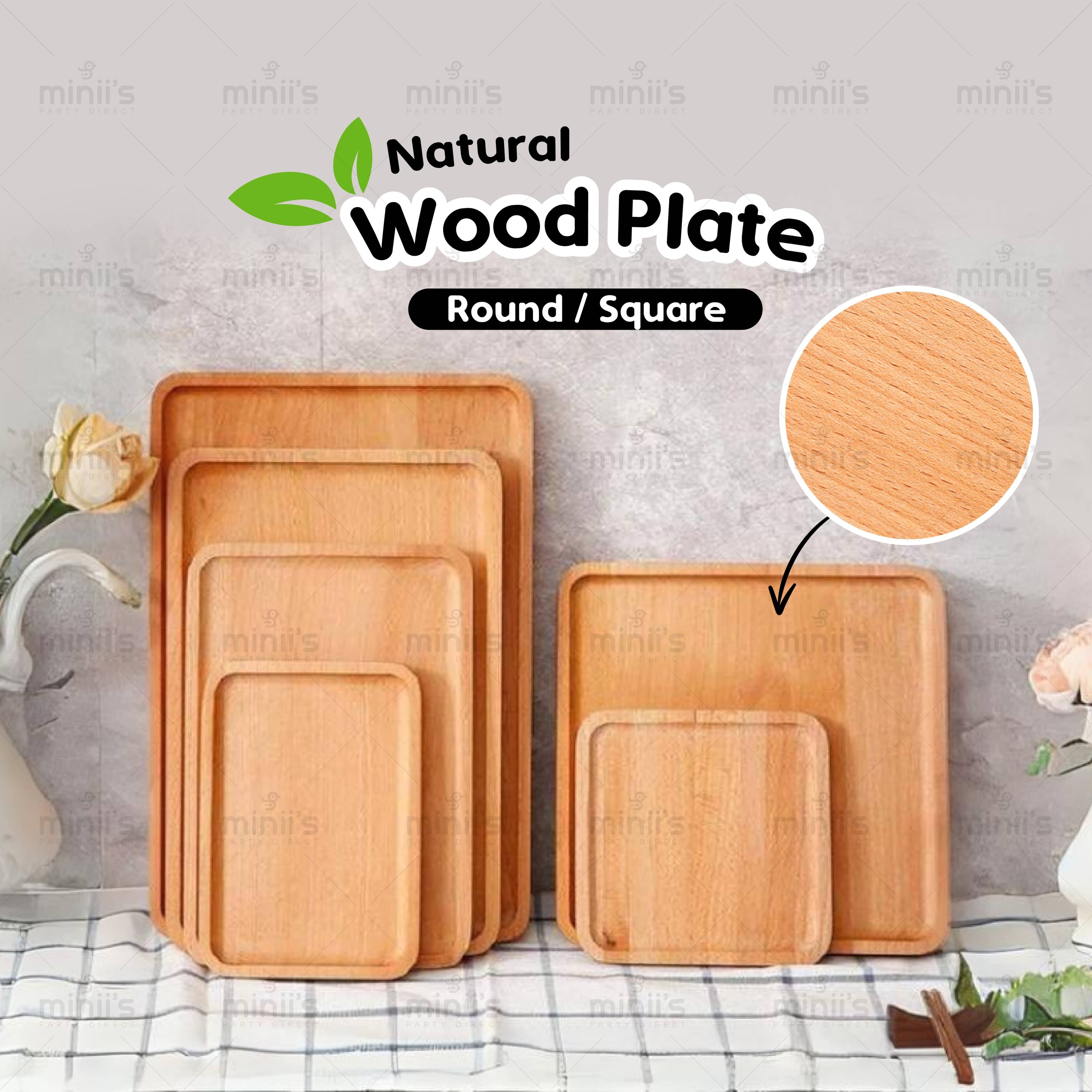 MINIIS Premium Wooden Plate Wooden Tray Wood Plate Dulang Kayu