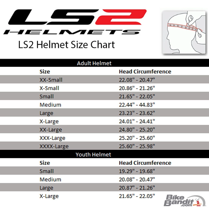 helmet size chart ls2 Helmets Stream II Full Face Motorcycle W/ SunShield (Vintage Gloss White/Blue/Red Helmets by LS2 LS2 FF353 RAPID SINGLE MONO
