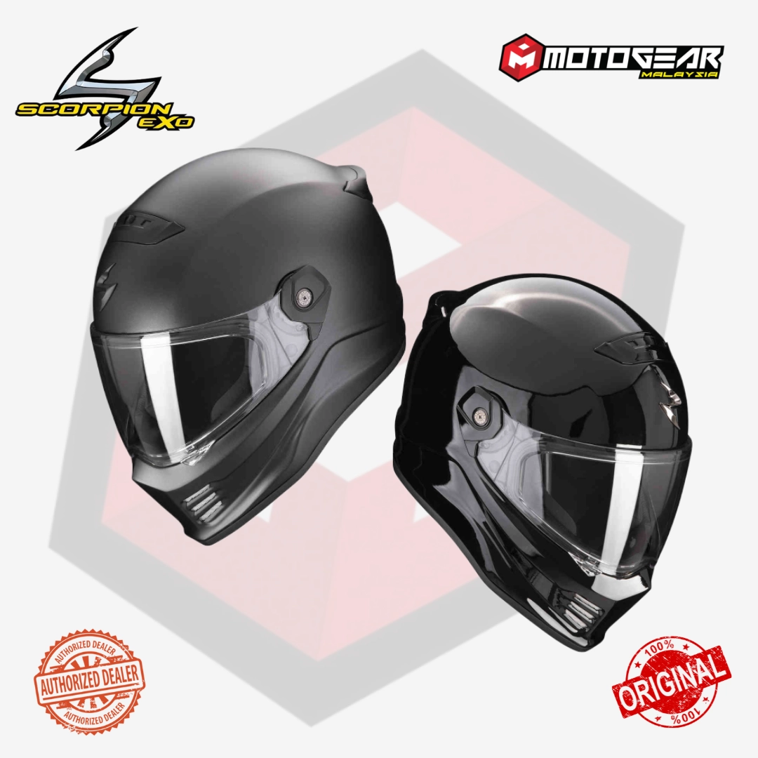 scorpion covert helmet malaysia EXO 2 Open-Face 3XL Gloss Black molded polycarbonate mask Scorpion Covert FX Solid Full