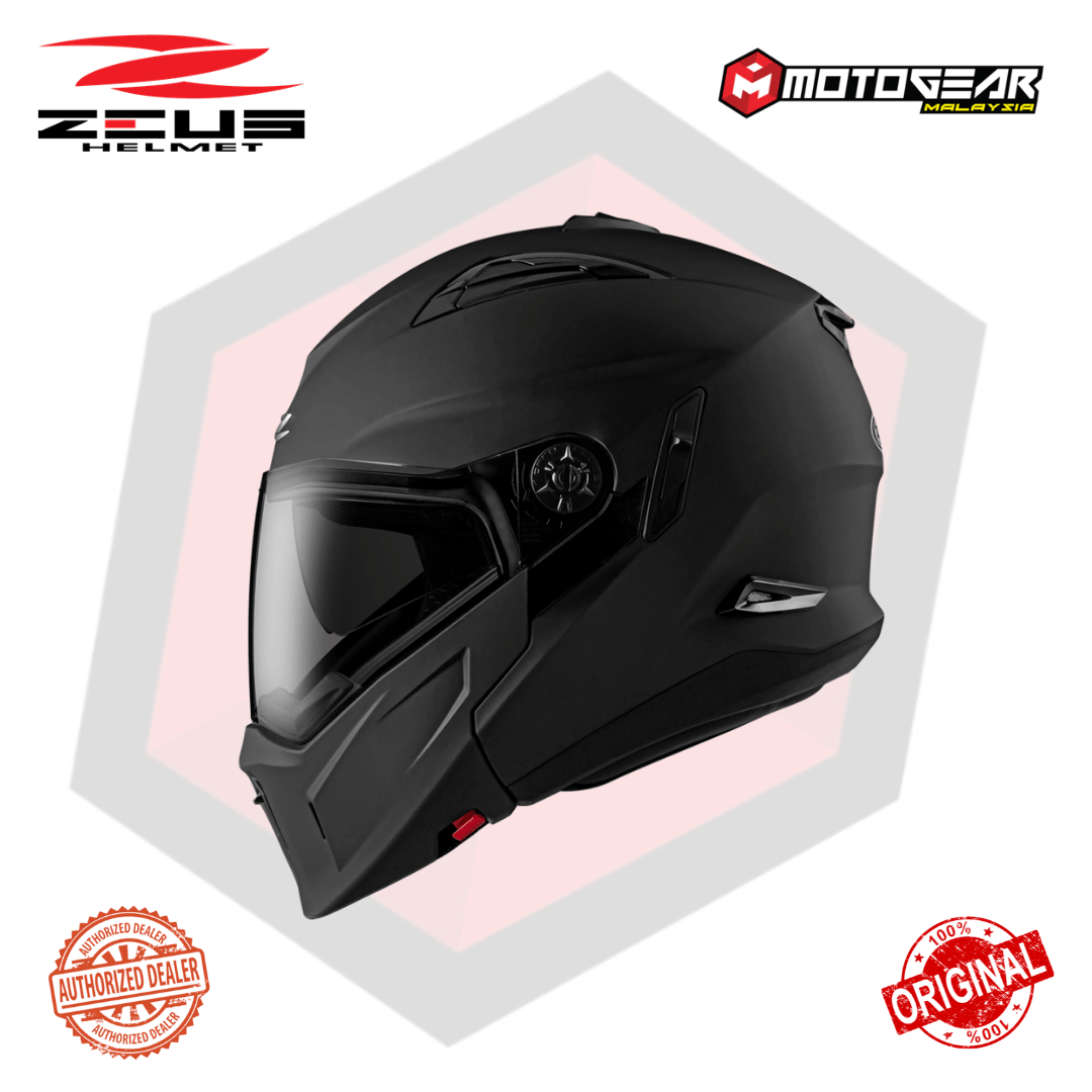 ZEUS ZS-613H MATT BLACK (WITH SMOKE VISOR) Motogear Malaysia