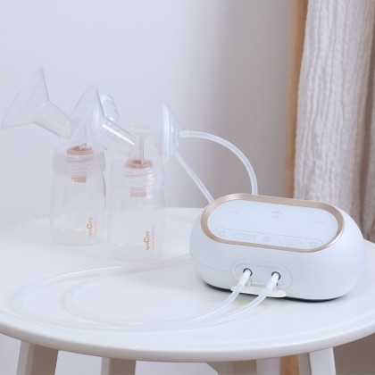 Spectra Dual Compact Double Breastpump (Free Handsfree Cups + Ice Pack x2 +  Silicon Massager x2 + Princeton Bag + Wide Neck Bottle)