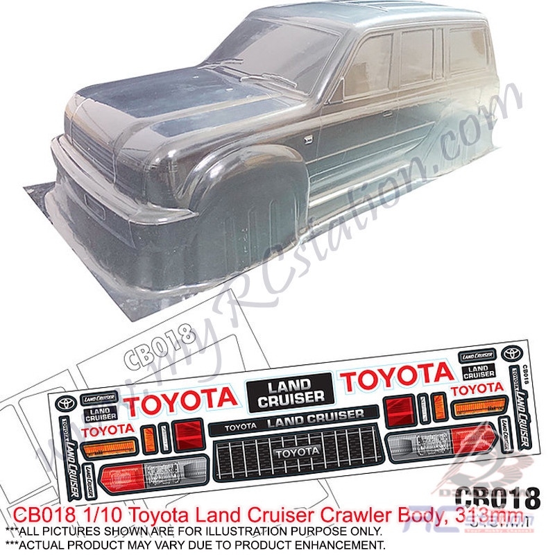 Team C Crawler Clear Body Shell CB018 1/10 Toyota Land Cruiser