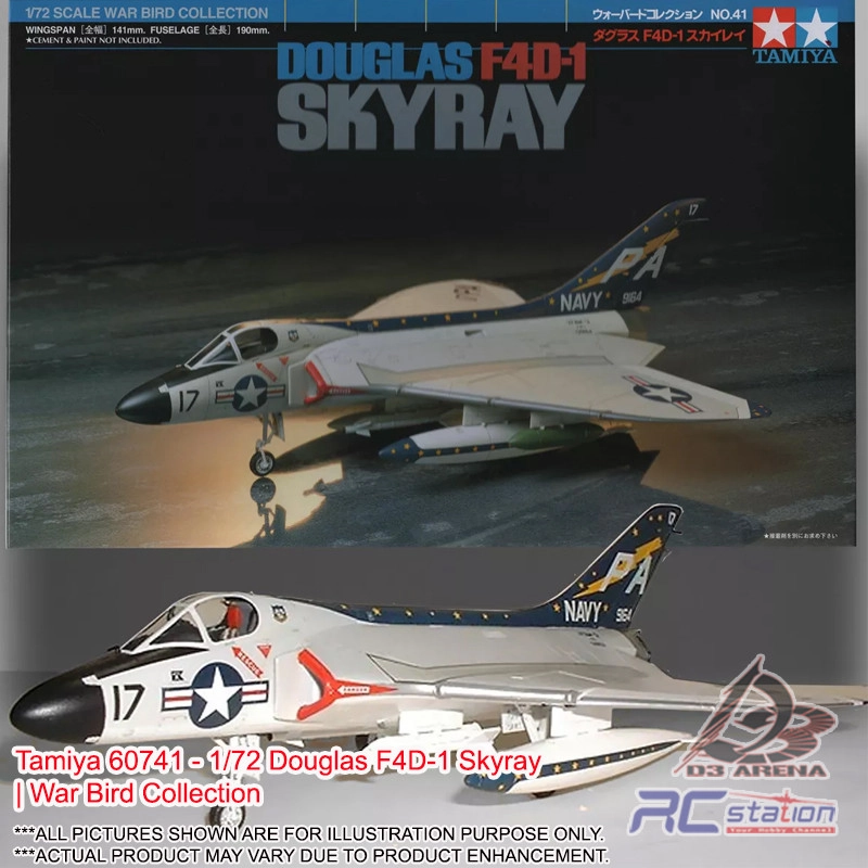 Tamiya Maquette Avion Douglas F4D-1 Skyray Échelle 1/72 - Modèle Plastique à Assembler