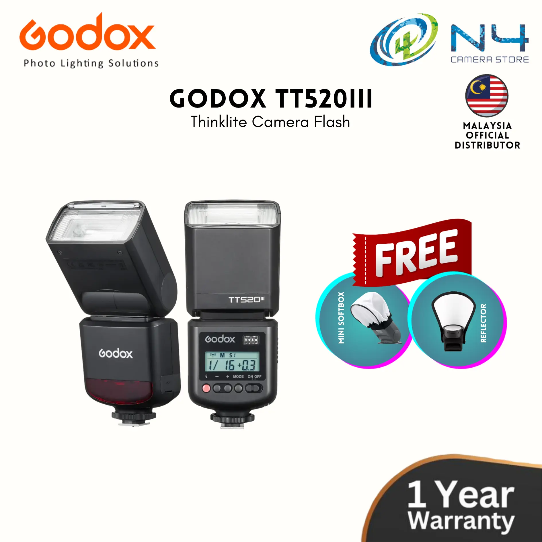 Godox TT520III Unive-1