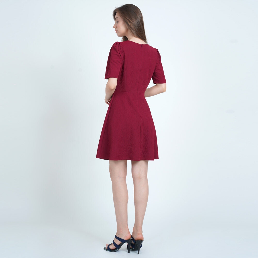 Nicole U-Neckline, Short Sleeve Fit & Flare Dress (2 Color) | Nicole Collection Timeless Fashion for Every Style Nicole U-Neckline, Short Sleeve Fit & Flare Dress (2 Color) | Nicole Collection Timeless Fashion for Every Style