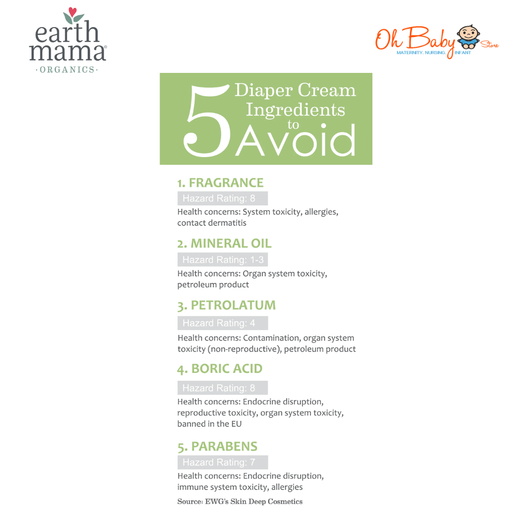 Earth Mama Organic Baby Diaper Balm 30ml/60ml Oh Baby Store l