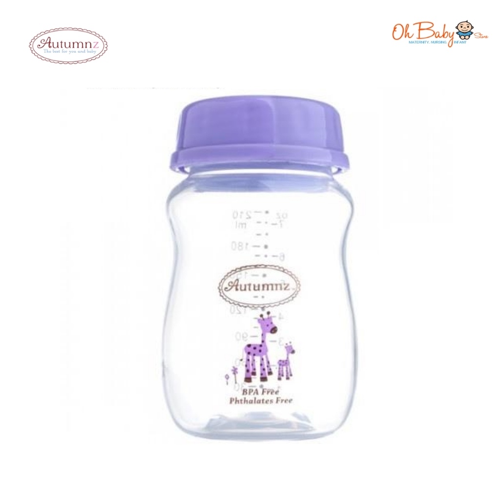 Autumnz Wide Neck Breastmilk Storage Bottle (210ml/7oz x 4) Oh