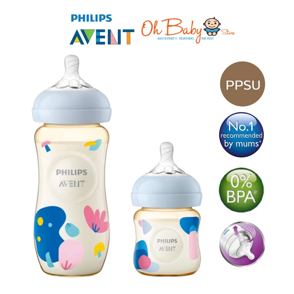 Avent Natural PPSU Feeding Single Bottle 4oz/9oz/11oz Oh Baby