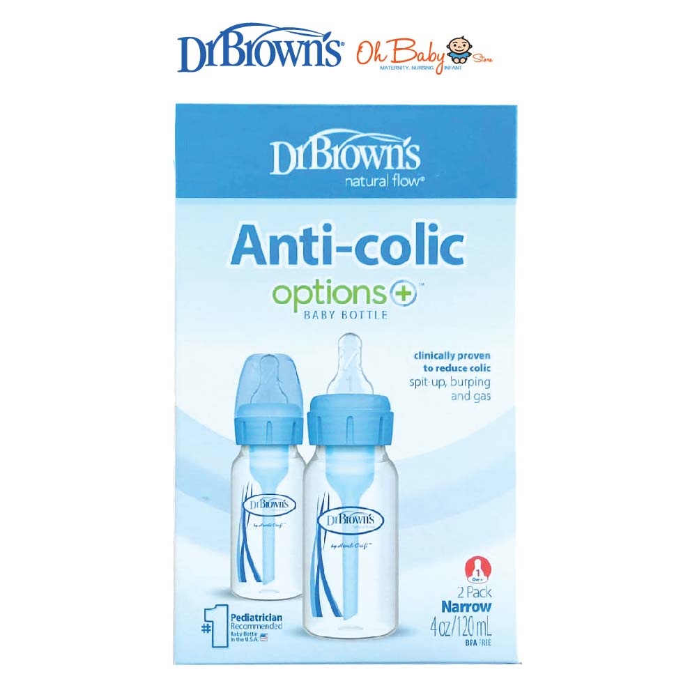 Dr Brown's Natural Flow® Options+™ Anti-colic Narrow Neck Baby