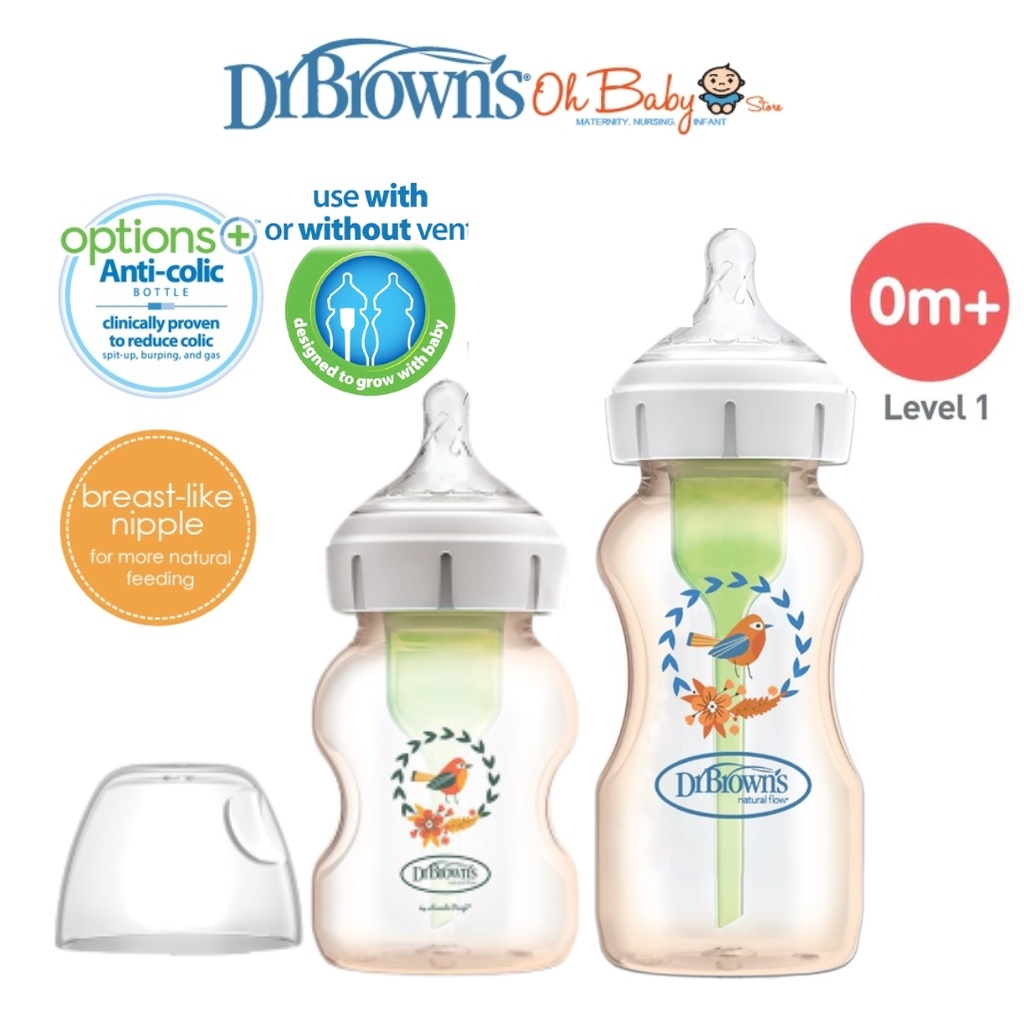 Dr Brown's Options+ PPSU Wide Neck Baby Bottle (9oz 270ml/5oz