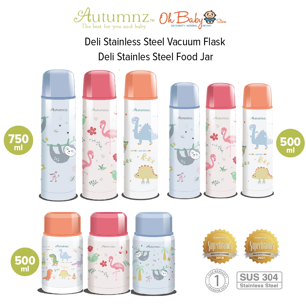 Vacuum Insulated Best Baby Food Flask Autumnz DELI Stainless Steel