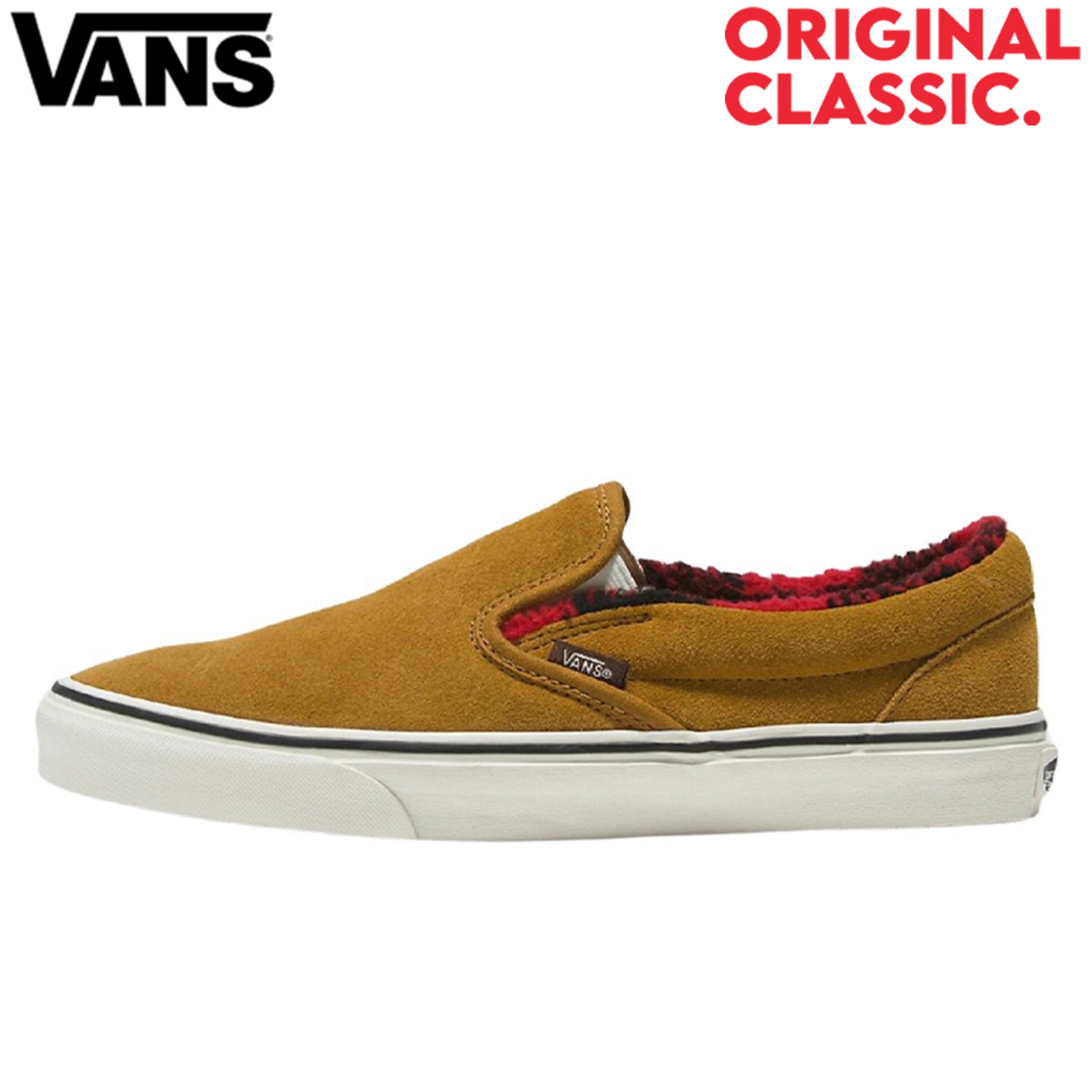 Vans Classic Slip-on Cozy Hug Sherpa Shoes Golden Brown