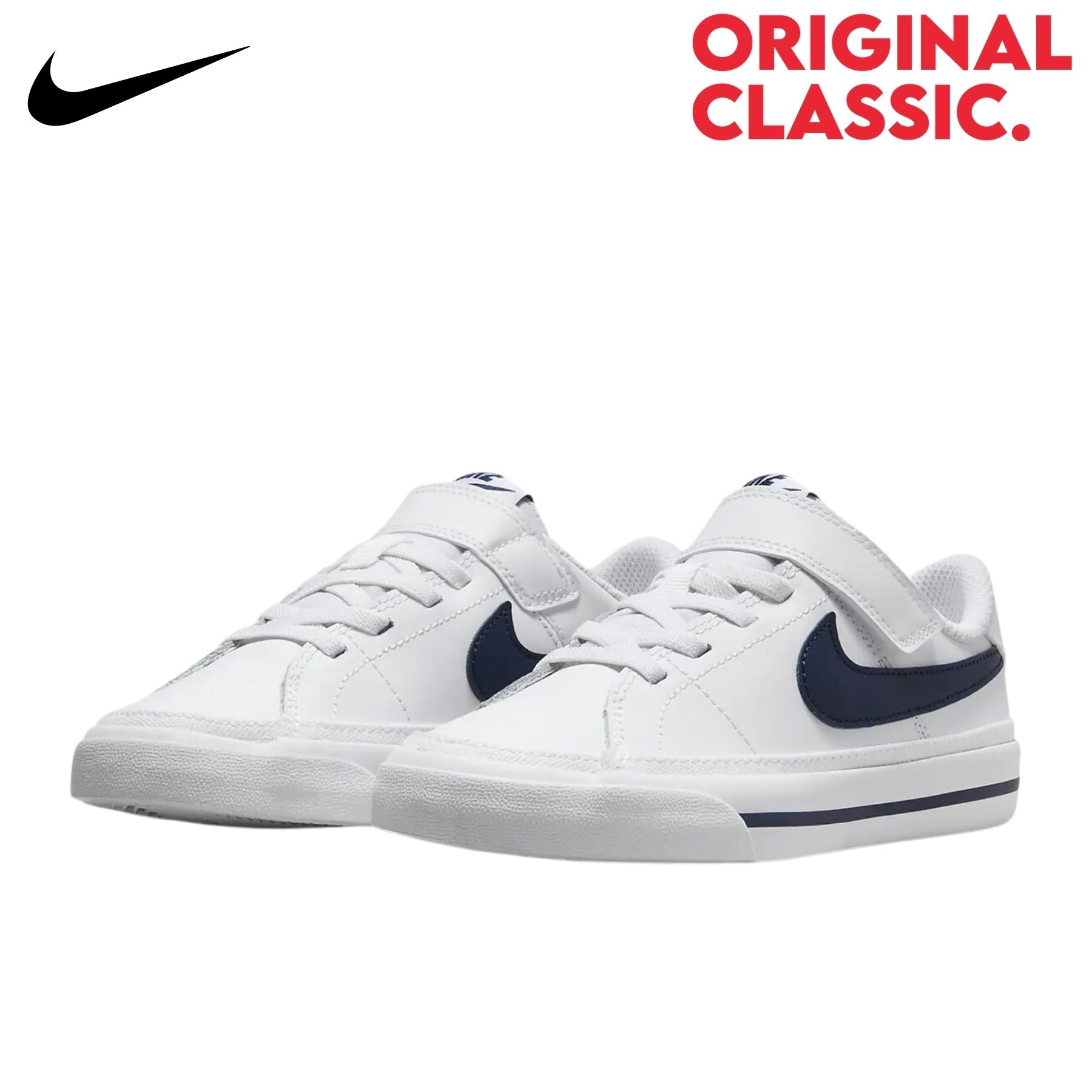 Nike Court Legacy Kids' White/Midnight Navy Original Classic