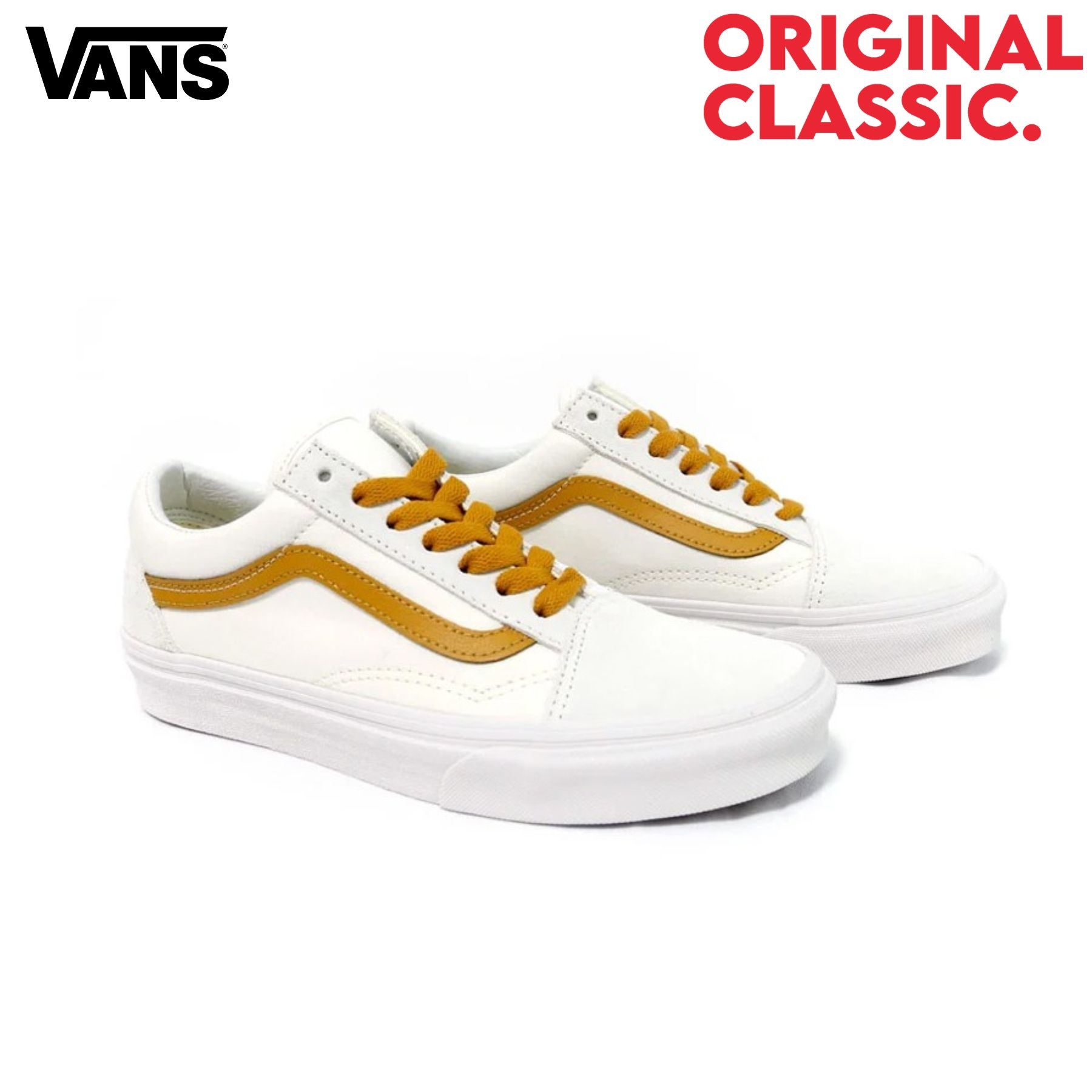 Yellow All White Old School Vans Vans Old Skool Vintage Pop Honey