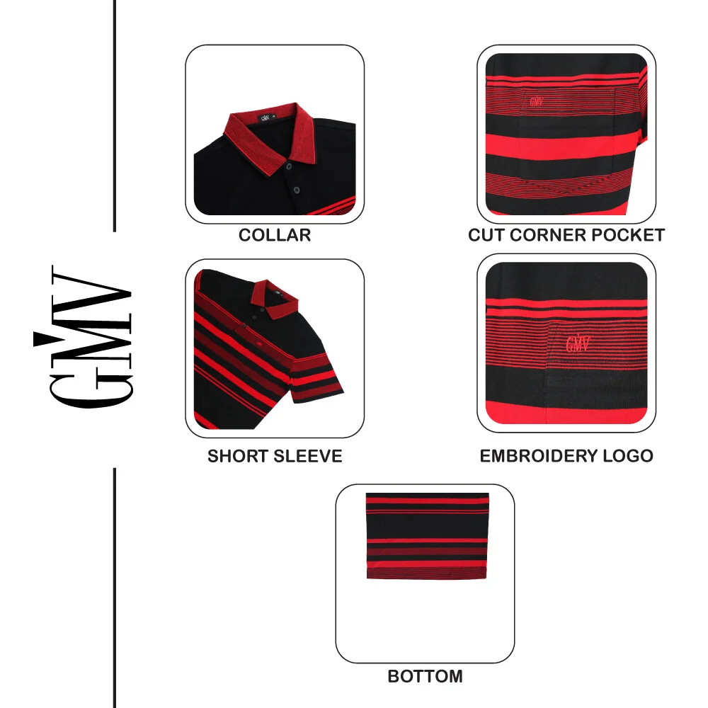 GMV Men Stripe Polo