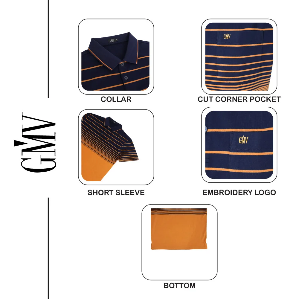 GMV Men Stripe Polo