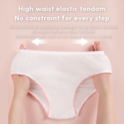Disposable Maternity Underwear Pregnancy Underwear Woman Maternity Briefs 4  Pcs Disposable Breathable Cotton Maternity Underwear Adjustable Elastic
