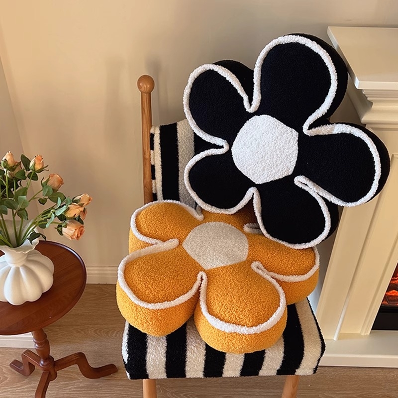 Romantika 50cm Floral Cushion Soft Big Plush Flower Pillow Home Sofa INS Flower Throw Pillow Nordic Creative Flower Home Sofa Cushion Cute Colorful