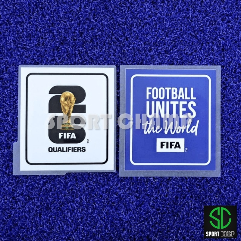 PATCH FIFA 2026 26 QUALIFIERS + FOOTBALL UNITES THE WORLD blanc bleu Coupe monde EUR 10,00 - FR PATCH FIFA 2026 26 QUALIFIERS + FOOTBALL UNITES THE WORLD blanc bleu Coupe monde EUR 10,00 - FR