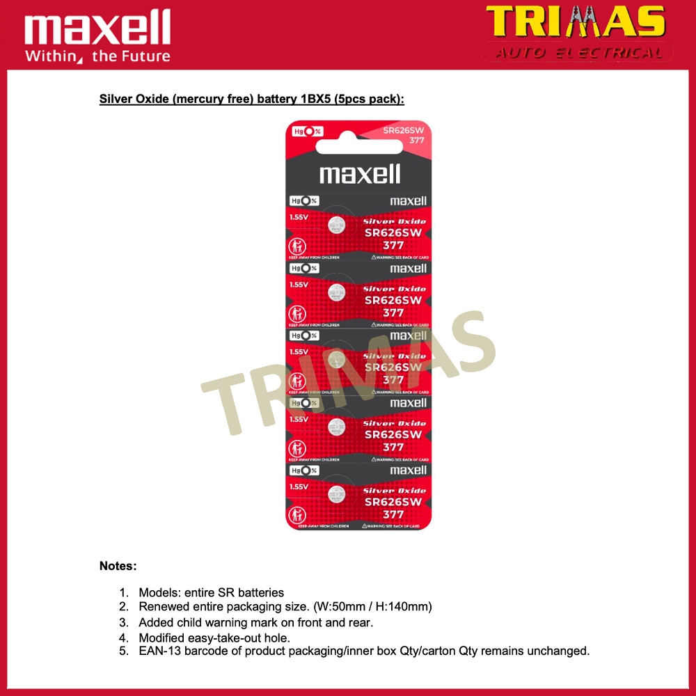 Pin đồng Hồ Maxell SR621SW / SR621 / SR 621 / 364 - Hàng Chính Hãng - Foto 7