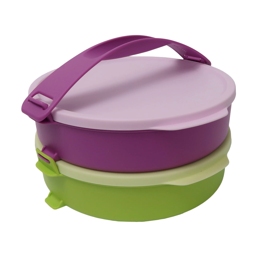 Tupperware Click To Go Lunch Carrier - Portapranzo Impilabile Da 900ml, 4 Contenitori Ermetici Con Coperchi Bloccabili E Maniglia, Per Cibo Secco, Idea Picnic