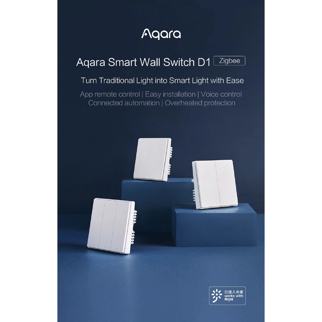 Aqara Smart Light Switch (No Neutral, Single Rocker), Requires Aqara Smart Light Switch (No Neutral, Single Rocker), Requires