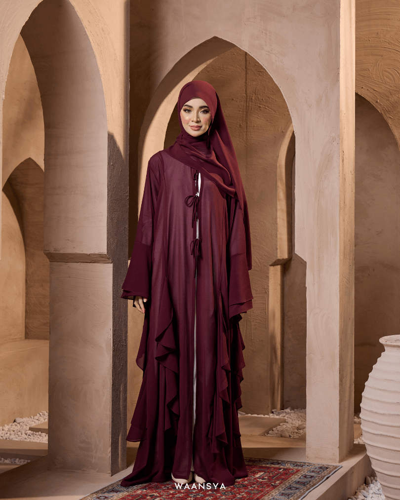 MALIKA ABAYA IN MAROON | WAANSYA MALIKA ABAYA IN MAROON | WAANSYA