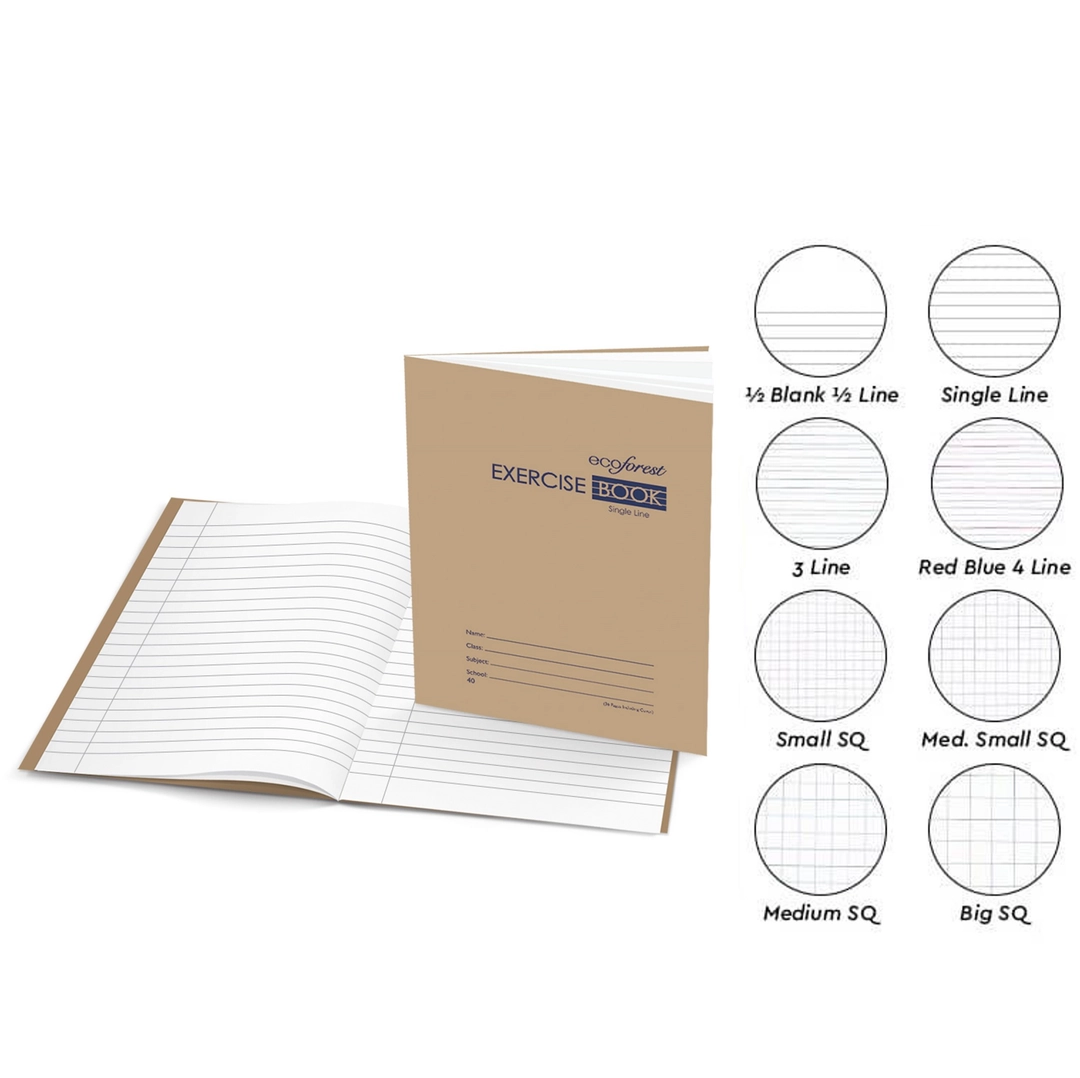 Kraft Paper Buku Latihan F5 Exercise Book 1pc 40 Pages Single 2 3 4 ...