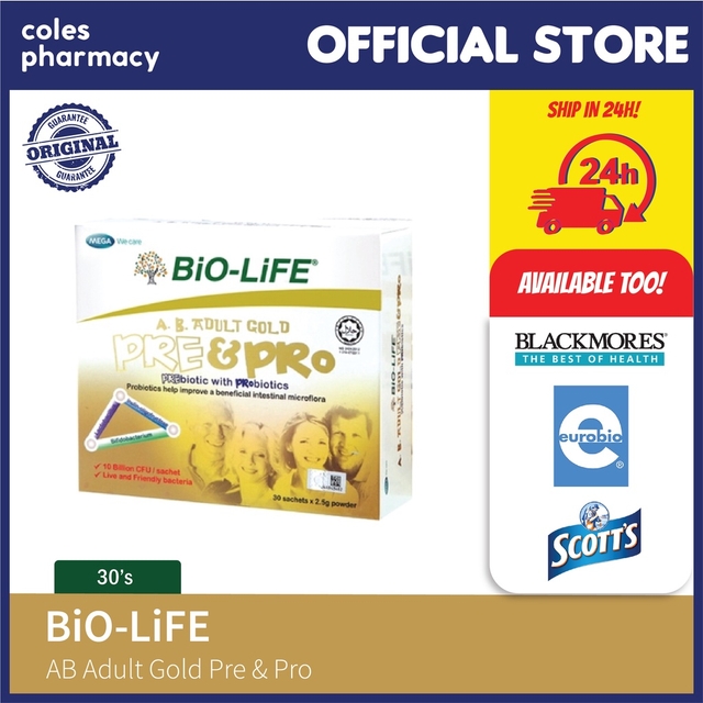 BiO-LiFE AB Adult Gold Pre & Pro (30's) | Coles Pharmacy Malaysia