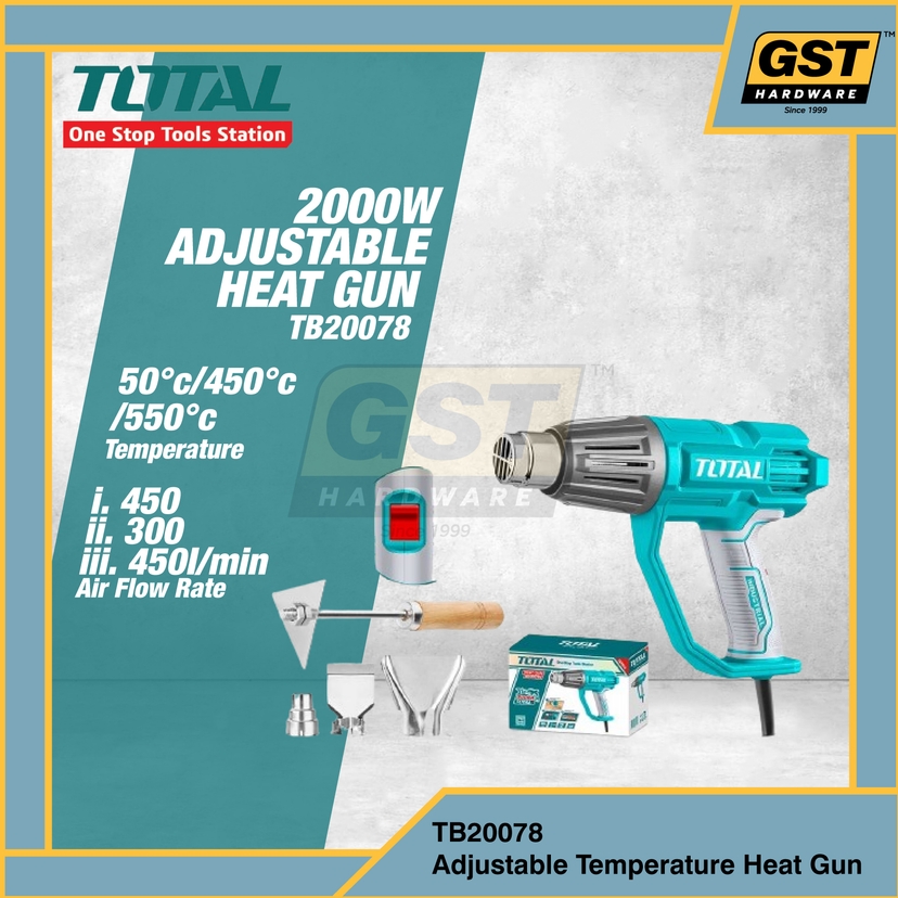 Total Heat Gun Blower 2000W | GST Hardware - Malaysia's Trusted One ...