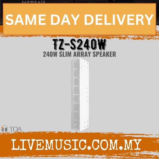 TOA Slim Line Array Speakers TZ-S240W 240W Slim Array Speaker ( TZS240W ...