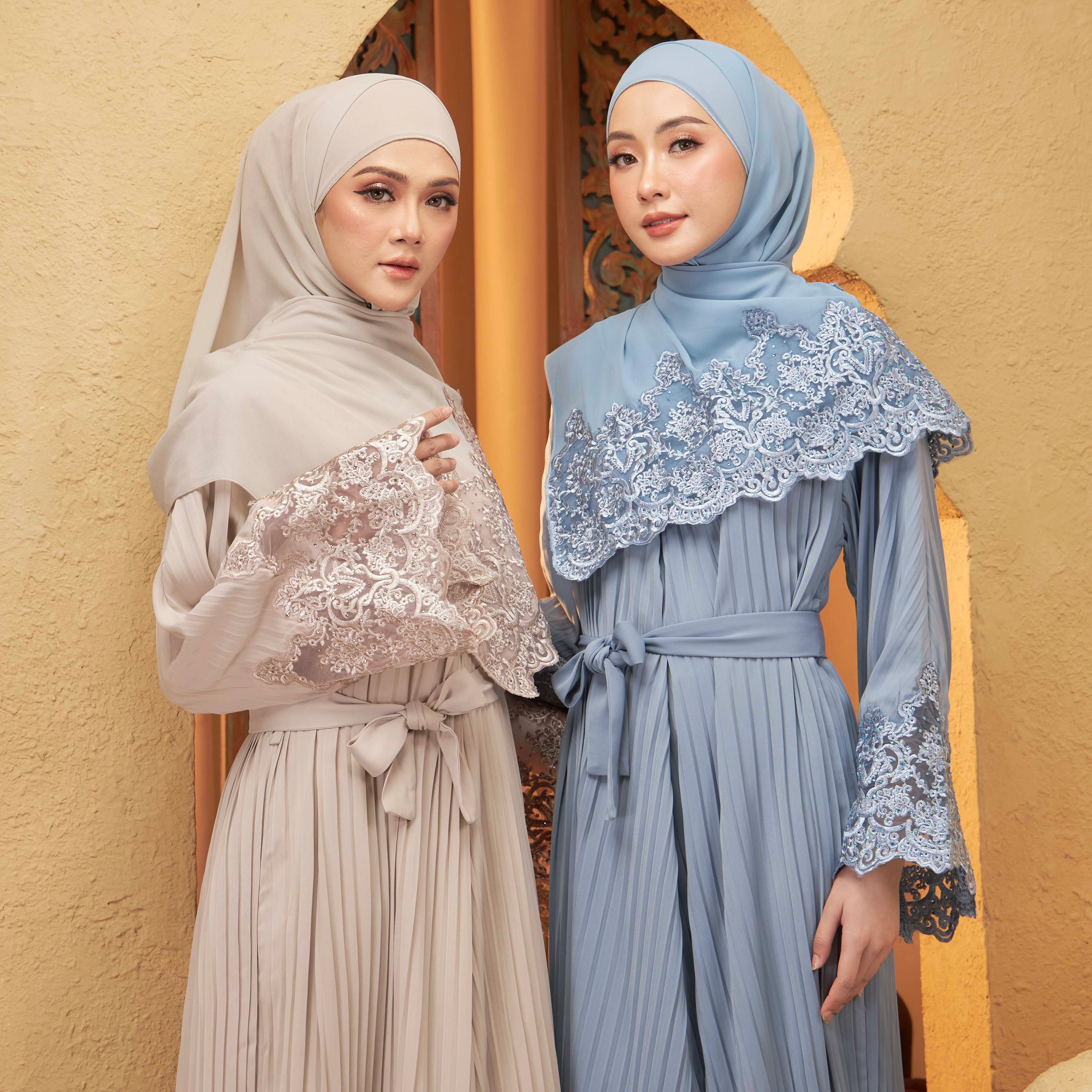 Shareefa MIRAE || Abaya Shareefa Premium Pleated with Exclusive Lace | HAERA