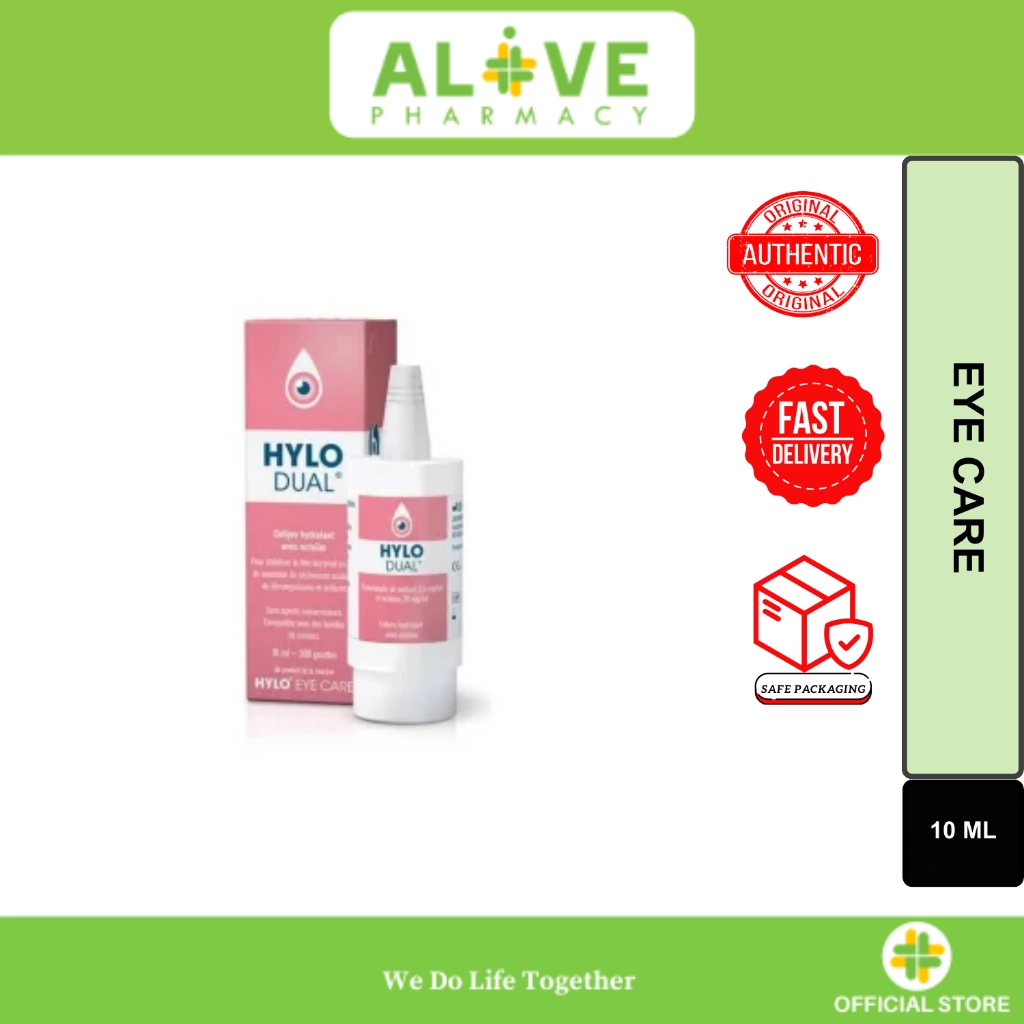 Hydrelo HYLO DUAL EYE DROPS 10ML (PRESERVATIVE FREE) | ALIVE PHARMACY ONLINE STORE
