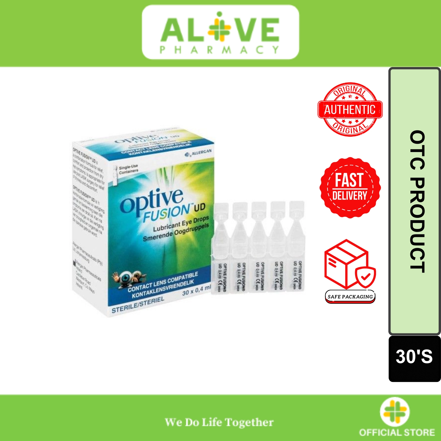 Opive OPTIVE FUSION UD EYE DROPS (30 VIALS) | ALIVE PHARMACY ONLINE STORE