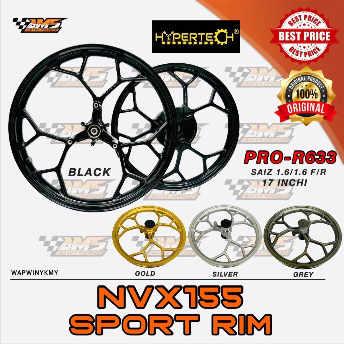Hypertech Pro Rx1 NVX155 HYPERTECH PRO-R633 17 INCH | AMS Motor Parts SDN BHD | Alat ...