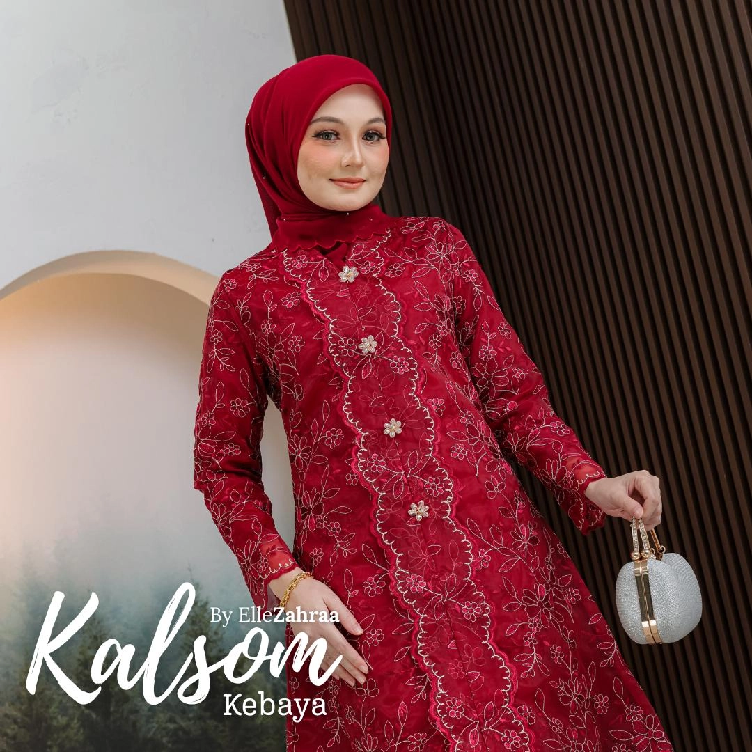 Kalosm KURUNG KALSOM kurung moden berlace kurung bersulam moden raya exclusive ...