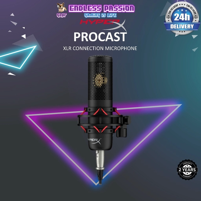Erp Mic HyperX ProCast Microphone – Large Diaphragm Condenser Mic, XLR ...