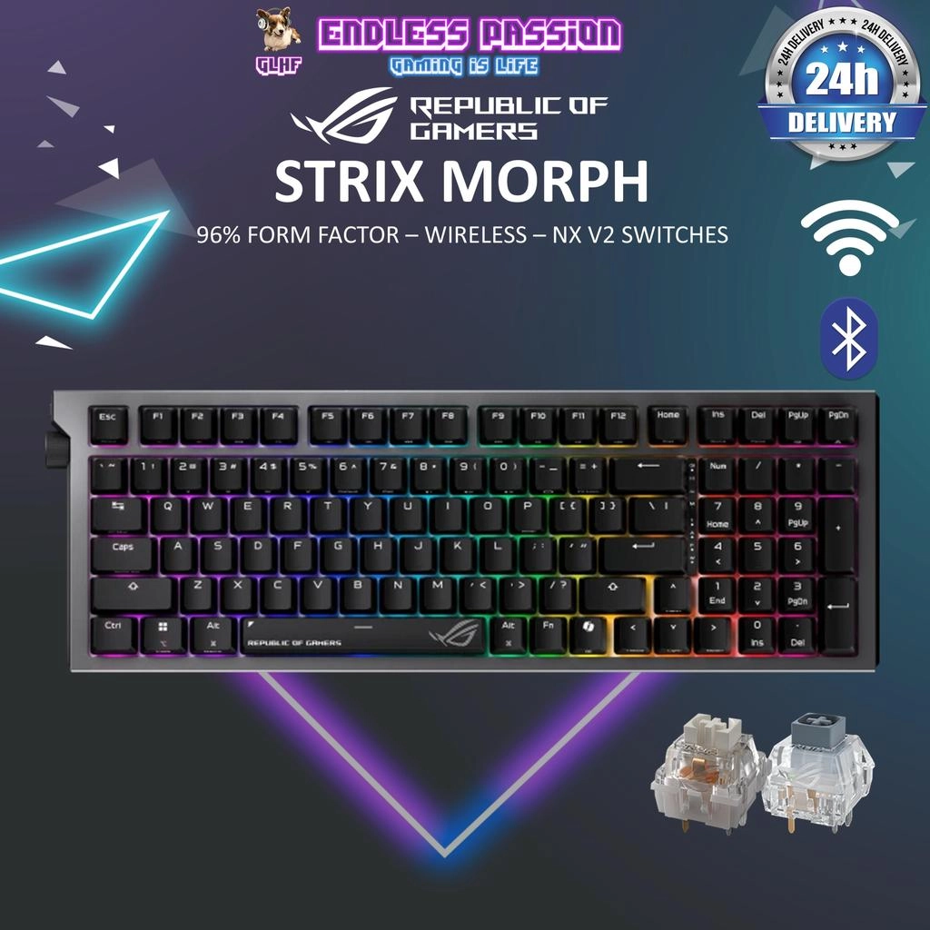 Rog Morph ASUS ROG Strix Morph 96% Wireless Mechanical Gaming Keyboard ...