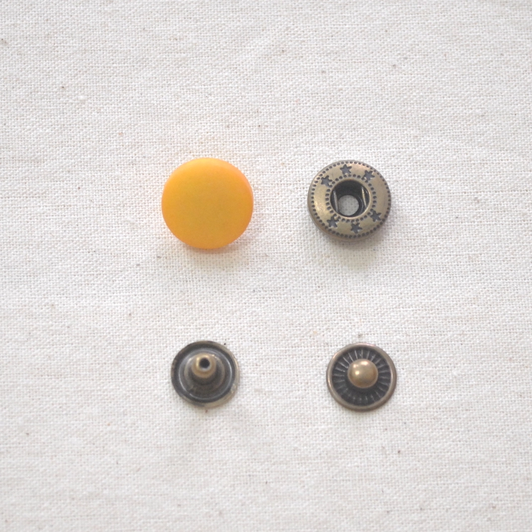 Snap Button Plain Plain Snap Button Yellow | Fabric Fanatics