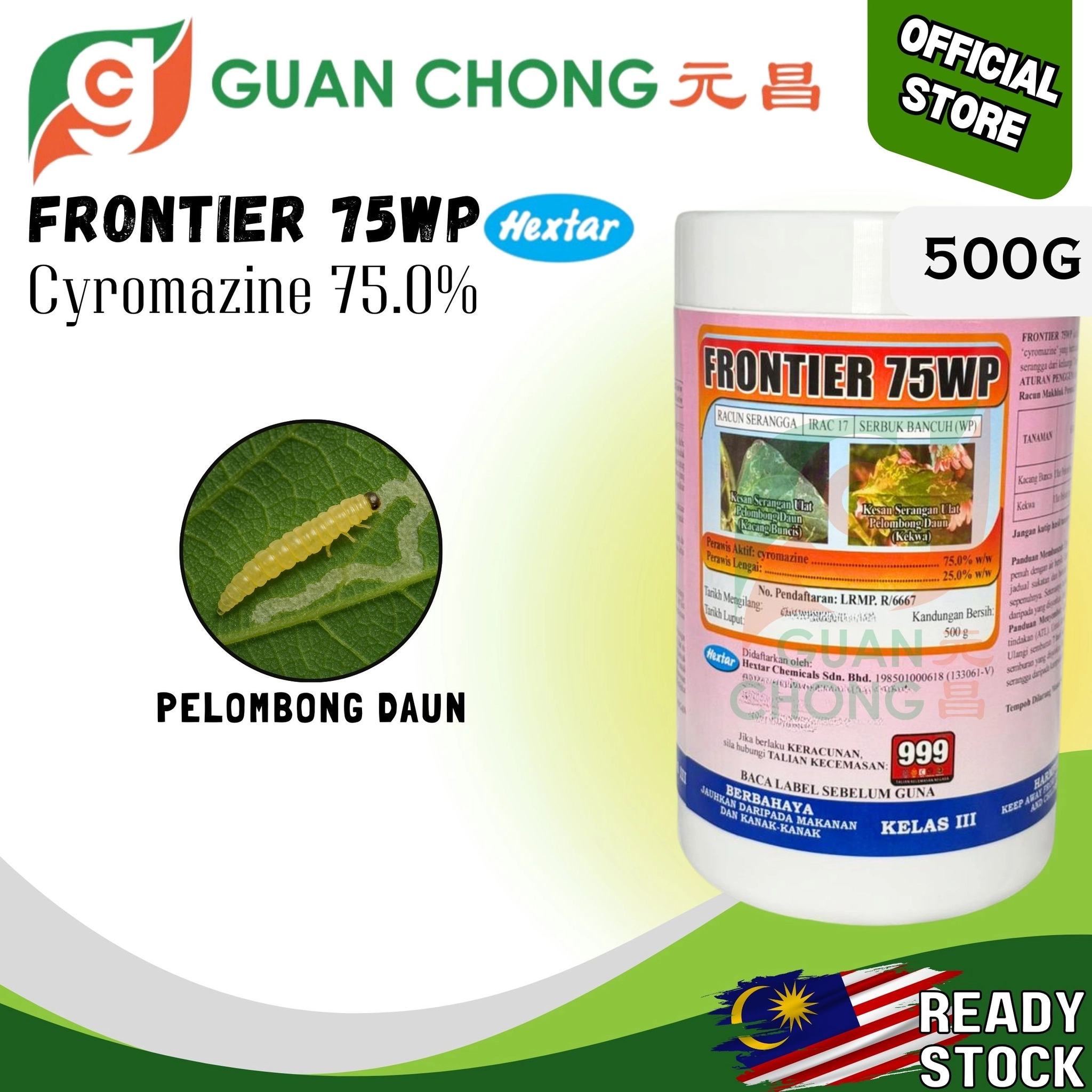 Navita Racun 500GM Frontier 75WP Cyromazine 75.0% Racun Serangga Racun Ulat ...