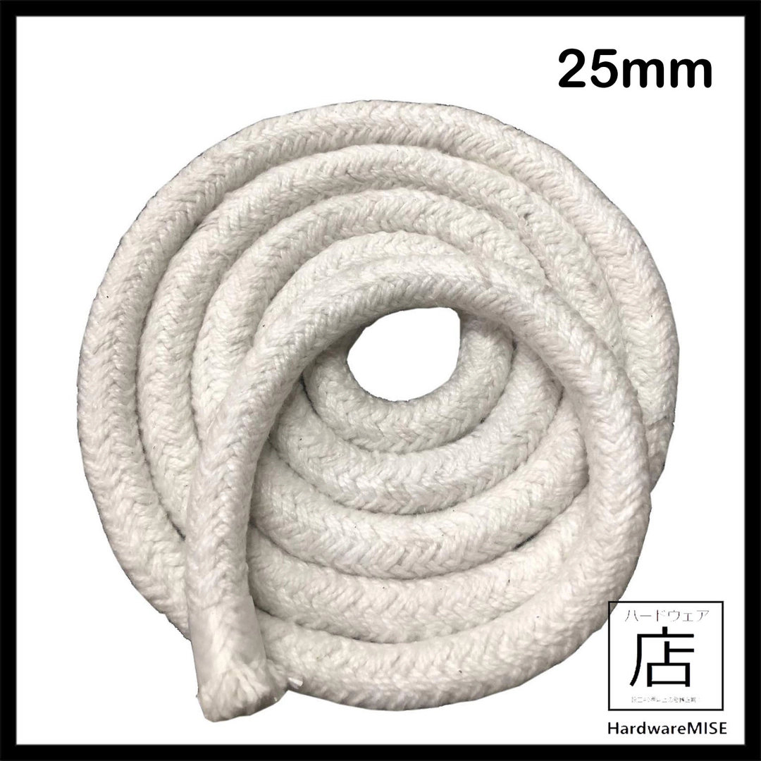 Ceramic Fibre Round Rope 25mm Ceramic Braided Packing Rope With SS Wire ...