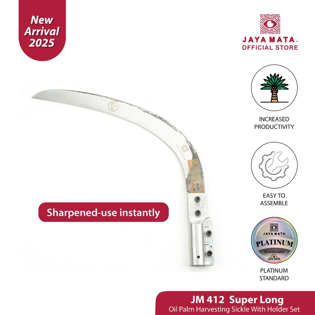 Jayamata Rake JAYA MATA SUPER LONG Oil Palm Harvesting Sickle with Alloy Holder Set ...