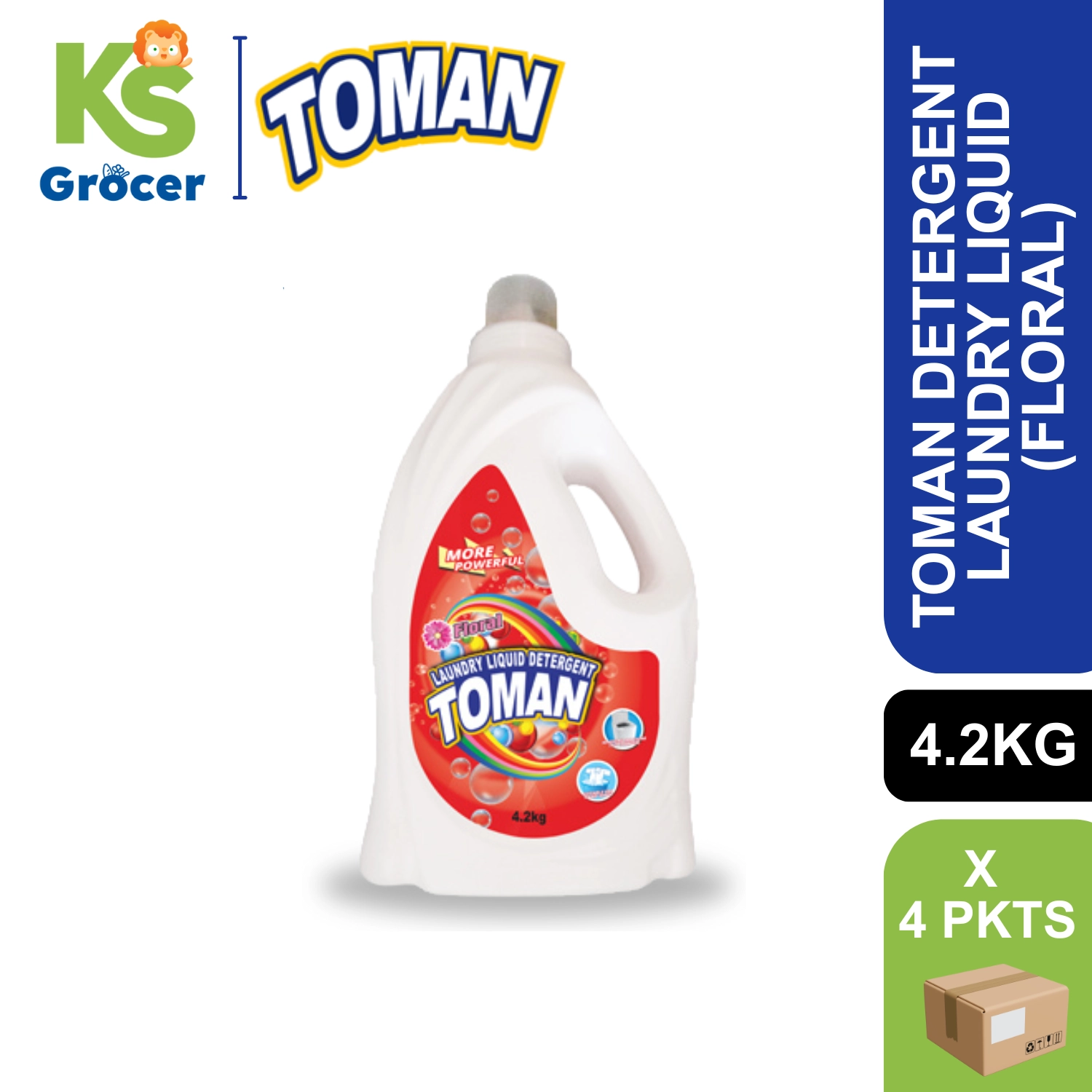 Toamn TOMAN LAUNDRY LIQ 4.2KGx4 - FLORAL (P) | KS GROCER | B2B Wholesale ...
